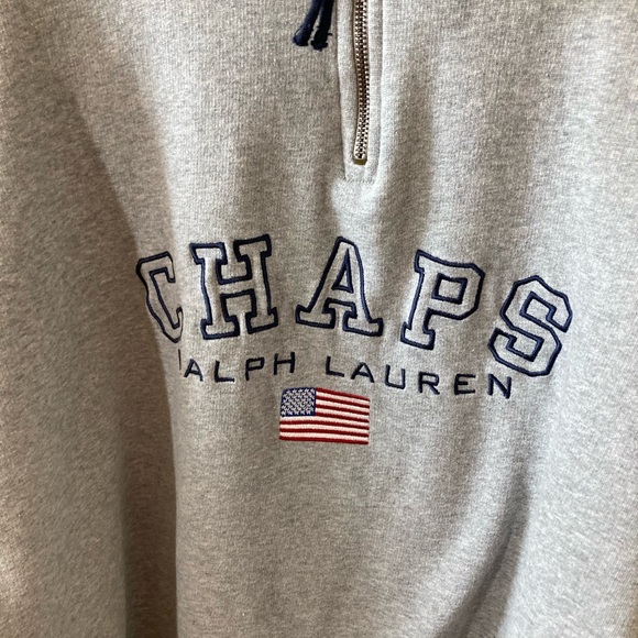 Vintage Ralph Lauren Men Big & Tall Gray Zip Up Sweater - Picture 2 of 5